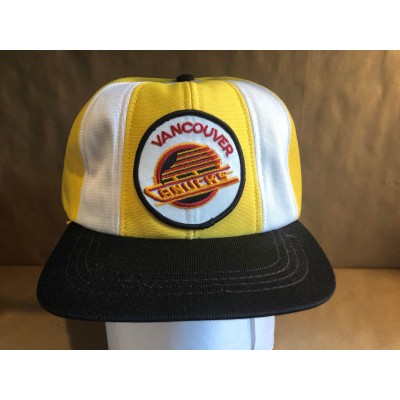 Vintage Vancouver Canucks Patch Snapback Trucking Trucker Hat Cap NHL  eb-40436590